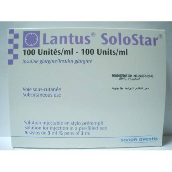 LANTUS SOLOSTAR 100 I.U/ML 5 PREFILLED PENS 3 ML - صيدلية سيف اون لاين