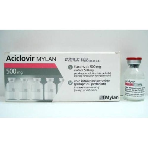 ACYCLOVIR (MYLAN) 500 MG 5 VIAL - صيدلية سيف اون لاين