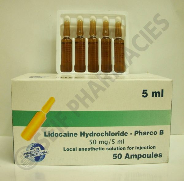 LIDOCAINE HCL PHARCO B 50 MG / 5 ML 1 AMP - صيدلية سيف اون لاين