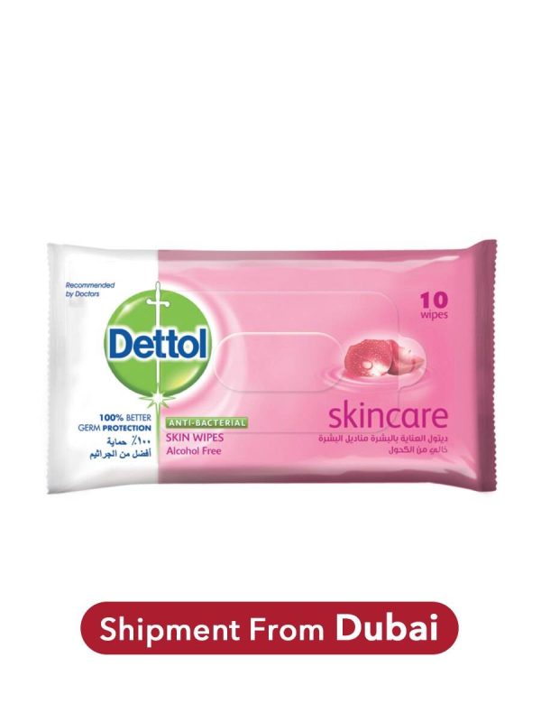 DETTOL ANTI BACTERIAL WIPES 10PCS SKIN CARE - صيدلية سيف اون لاين