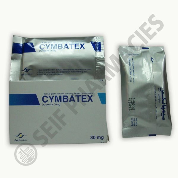 CYMBATEX 30 MG 30 CAP - صيدلية سيف اون لاين