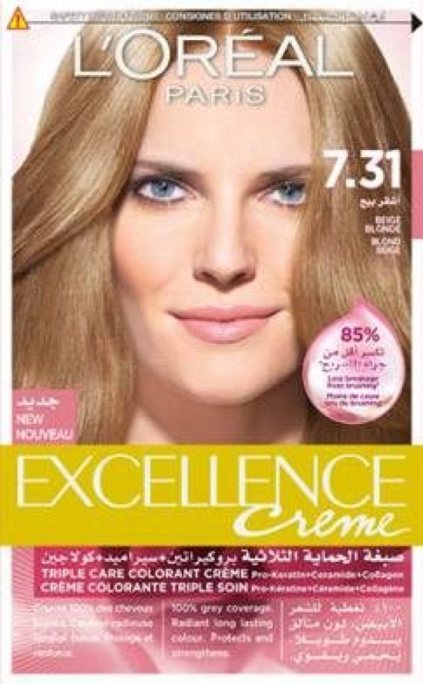 LOREAL EXCELLENCE H.COLOR CREME 7.31 BLOND BEIGE ( اشقر بيج 7.31 ) - صيدلية سيف اون لاين
