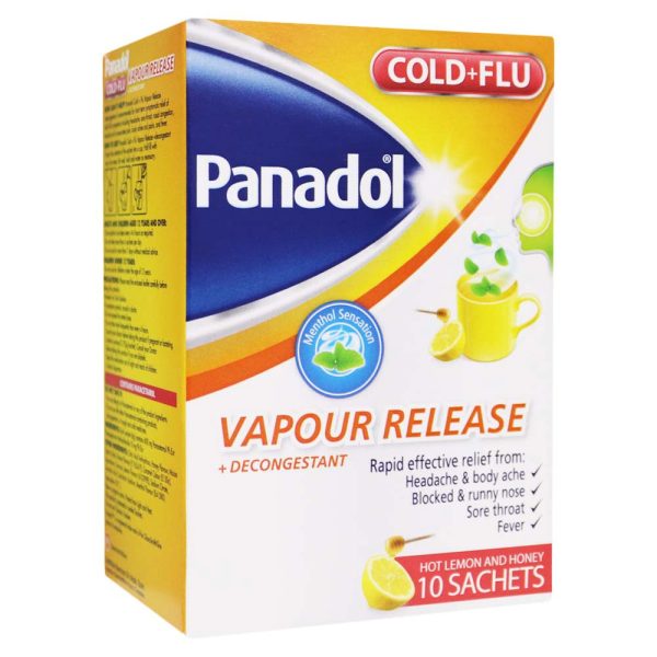 PANADOL COLD & FLU (VAPOUR RELEASE) 10 SACHETS - صيدلية سيف اون لاين